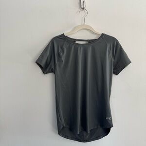 Women's Under Armour Open-Back Short Sleeve Top W/Heat Gear Technology Size S